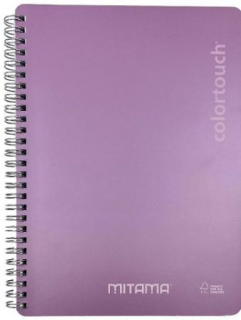 Spirálový sešit "i-Note", 18,5x24, čtverečkovaný, 90 listů, fialová, MITAMA 62282-90195