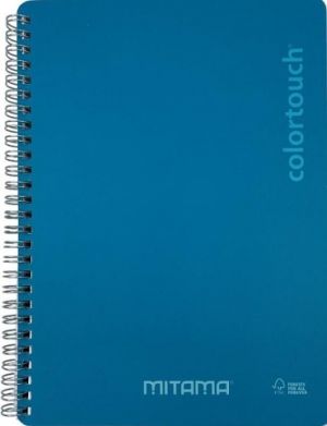 Spirálový sešit "i-Note", 18,5x24, čistý, 90 listů, cyan, MITAMA 62278-90212