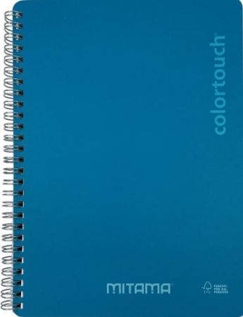 Spirálový sešit "i-Note", 18,5x24, čistý, 90 listů, cyan, MITAMA 62278-90212