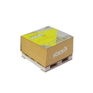 Samolepicí bloček "Kraft Cube", hnědá barva, 76x76 mm, 400 listů, mini paleta STICK N 2181