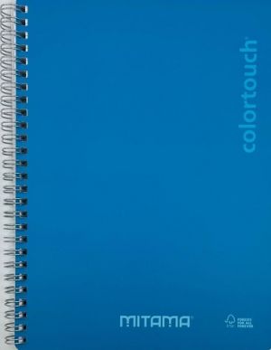 Spirálový sešit "i-Note", 18,5x24, linkovaný, 90 listů, cyan, MITAMA 62283-90204