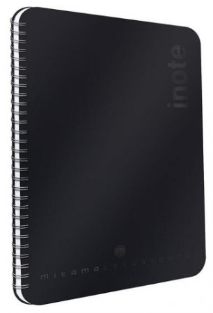 Spirálový sešit "i-Note", 18,5x24, čistý, 90 listů, černá, MITAMA 62278-90215