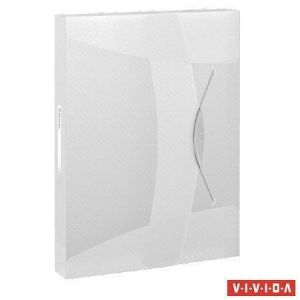 Box na spisy s gumičkou "Jumbo Vivida", Vivida bílá, 40 mm, A4, PP, ESSELTE