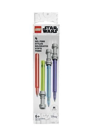 Gelové pero "Star Wars", 4 různé barvy, 0,7 mm, světelný meč, sada, LEGO 52875A