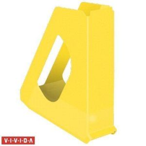Stojan na časopisy "Europost", Vivida žlutá, 68 mm, plast, ESSELTE