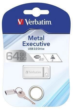 USB flash disk "Executive Metal", 64GB, USB 2.0, VERBATIM