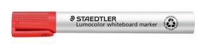 Popisovač na bílou tabuli "Lumocolor 351 B", červená, klínový hrot, STAEDTLER