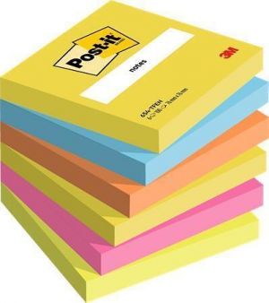 Samolepicí bloček, energetik, 76x76 mm, 6x100 listů, 3M POSTIT