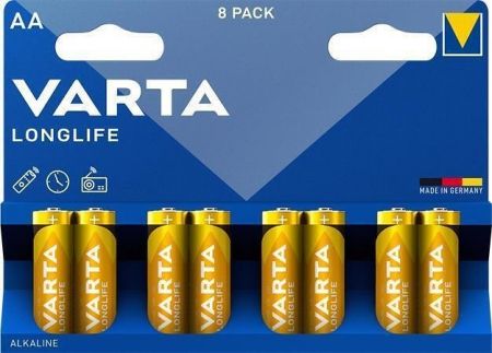 Baterie "Longlife", AA, 8 ks, VARTA