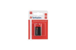 Baterie, 9V, 1 ks, VERBATIM "Premium"