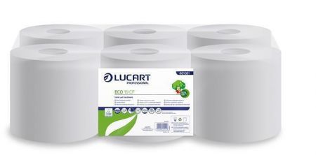 Ručníky "Eco", bílé, papírové, role, 2 vrstvé, LUCART
