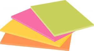 Samolepicí bloček, mix barev, 149x98 mm, 4x45 listů, 3M POSTIT