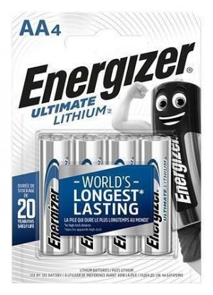 Baterie, AA (tužková), 4 ks, lithiová, ENERGIZER "Ultimate Lithium"
