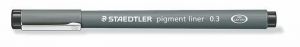 Liner "Pigment Liner", černá, 0,3 mm, STAEDTLER
