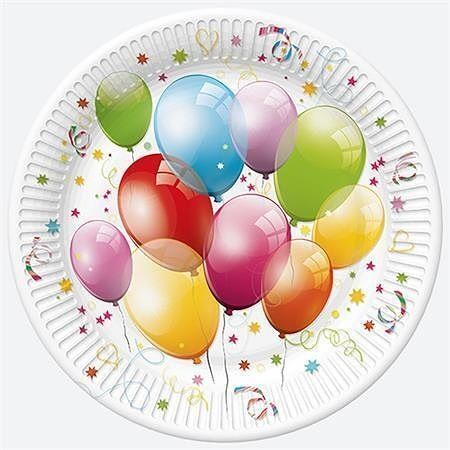 Papírový talíř "Balloon", 23 cm - 8 kusů
