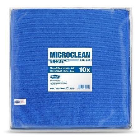 Utěrka "MicroCLEAN", modrá, univerzální, 10 ks, 32 x 32 cm, BONUS B319