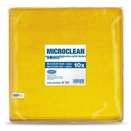 Utěrka "MicroCLEAN", žlutá, univerzální, 10 ks, 32 x 32 cm, BONUS B302