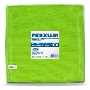Utěrka "MicroCLEAN", zelená, univerzální, 10 ks, 32 x 32 cm, BONUS B333