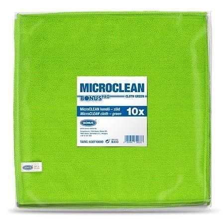 Utěrka "MicroCLEAN", zelená, univerzální, 10 ks, 32 x 32 cm, BONUS B333