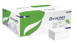 Ručníky "Easy", bílé, papírové, skládané Z/V, 1 vrstvé, LUCART