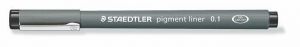 Liner "Pigment Liner", černá, 0,1 mm, STAEDTLER
