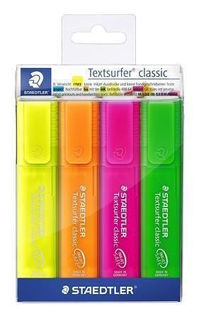 Zvýrazňovač "Textsurfer classic 364", 4 barvy, 1-5mm, STAEDTLER