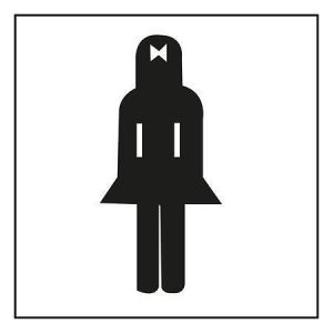 Samolepící etiketa, "WC dámy", APLI