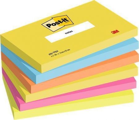 Samolepicí bloček, energetik, 76x127 mm, 6x100 listů, 3M POSTIT