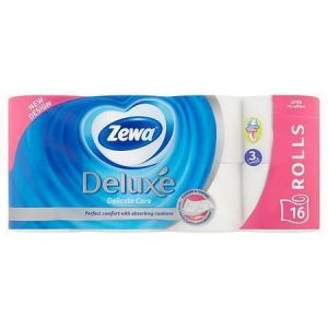 Toaletní papír, 3vrstvý, 16 rolí, ZEWA "Deluxe", bílý