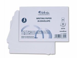 Listové papíry v obálce "Envelope", A5, 20/50, VICTORIA