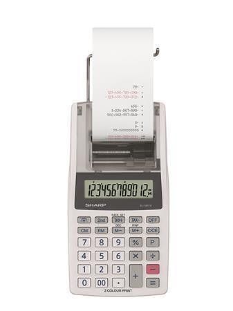Kalkulačka "EL-1611V", s tiskem, 12 číslic, 2 barvy tisku, SHARP EL1611V