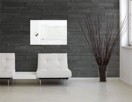 Magnetická skleněná tabule "Artverum® ", bílá, 100x65cm, SIGEL