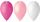 Balónek, fuchsiová/růžová/bílá, 26 cm, 10 ks/balení, 10200009-PINK