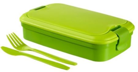Box na jídlo, 1,2 l, s příborem, CURVER "Grand Chef", zelený
