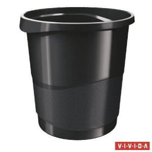 Odpadkový koš "Europost", Vivida černá, 14 l, ESSELTE