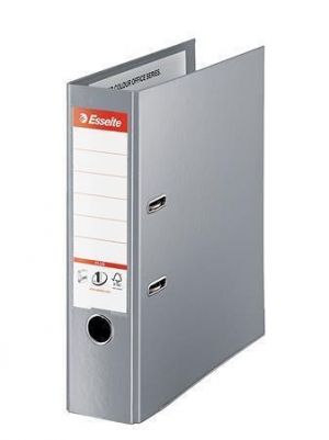 Pákový pořadač "Standard Plus", ochranné spodní kování, šedá, 80 mm, A4, PP, ESSELTE