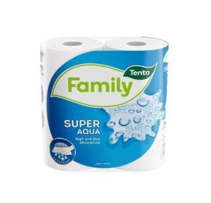 Papírové utěrky v roli "Super Aqua", 2 role, 2 vrstvé, TENTO