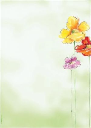 Papír s motivem "Spring Flowers", A4, 90 g, SIGEL DP123