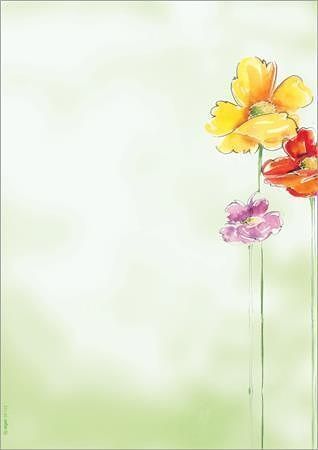 Papír s motivem "Spring Flowers", A4, 90 g, SIGEL DP123