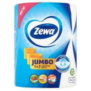 Papírové utěrky "Jumbo White", role, 325 útržků, ZEWA