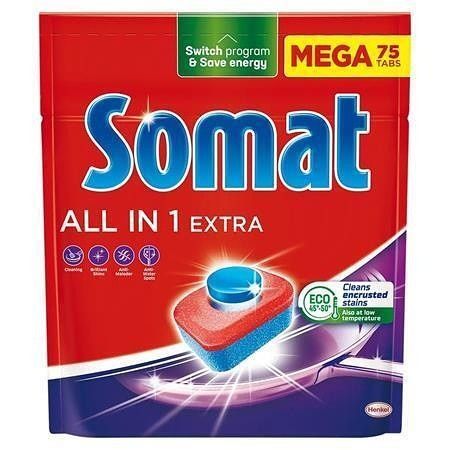 Tablety do myčky "All in 1 Extra", 75 ks, SOMAT 31050088