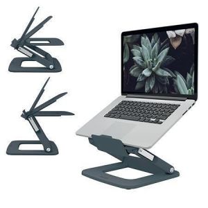 Stojan na notebook "Ergo", šedá, nastavitelný, LEITZ 64240089