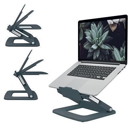Stojan na notebook "Ergo", šedá, nastavitelný, LEITZ 64240089