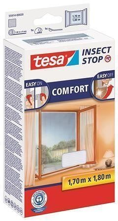 Síť proti hmyzu "Comfort", do oken, bílá, 1,3 x 1,5 m, na suchý zip, TESA