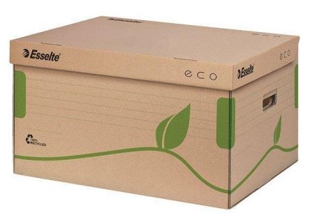 Archivační krabice "Eco", přírodní hnědá, s víkem, ESSELTE