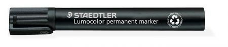 Permanentní popisovač "Lumocolor 350", černá, klínový hrot, STAEDTLER