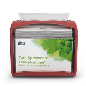 Dávkovač ubrousků, N4 system, 155x201x150 mm, TORK "Xpressnap", červený