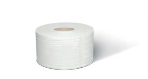 Toaletní papír, systém T2, 1vrstvý, průměr 19 cm, TORK "Universal mini jumbo", bílý