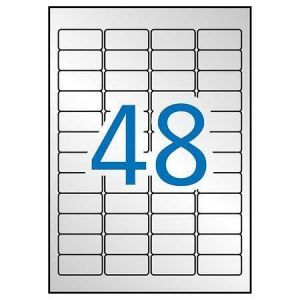 Etiketa, stříbrná, 45,7 x 21,2mm, zaoblené rohy, voděodolná, polyester, 960ks/bal., APLI