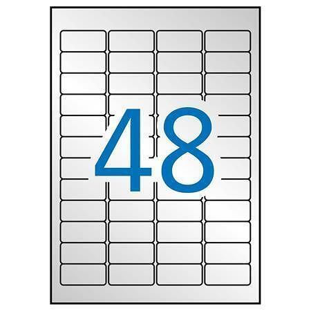 Etiketa, stříbrná, 45,7 x 21,2mm, zaoblené rohy, voděodolná, polyester, 960ks/bal., APLI